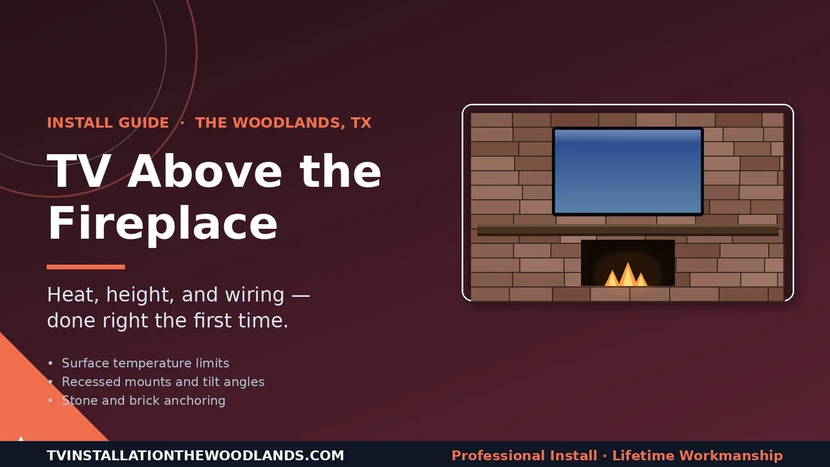 Mounting a TV Above a Fireplace in The Woodlands: What You Need to Know